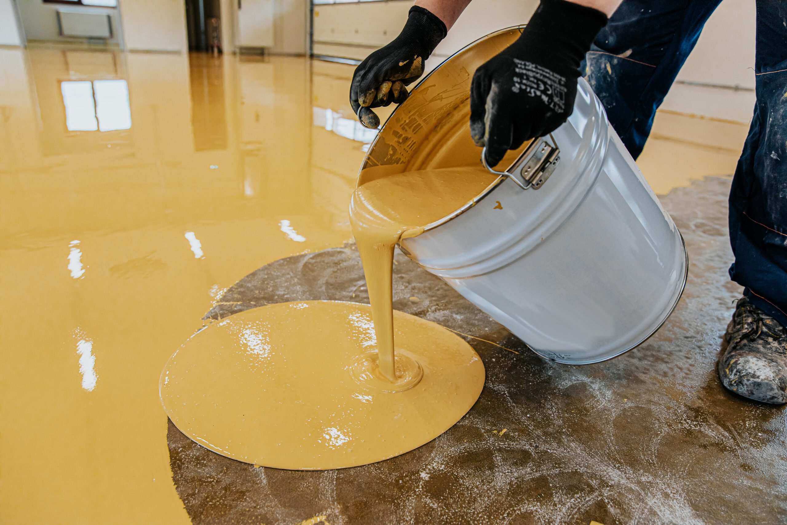 Epoxy Poured out of a Bucket